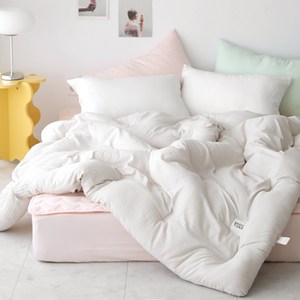 베이직톤 크레용 세미워싱 옥수수솜 사계절 이불 풀세트(이불+패드+베개커버)