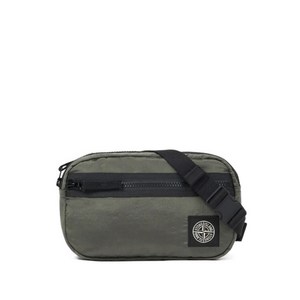 스톤 아일랜드 로고 패치 벨트 백