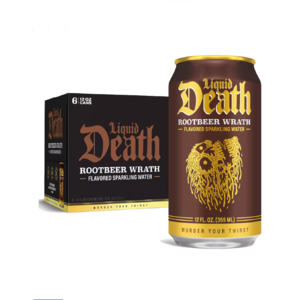 리퀴드데스 루트비어향 스파클링 워터, 355ml, 6개