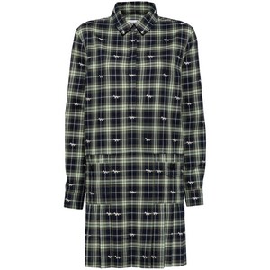 메종키츠네 슈렁큰 셔츠 드레스, 그린계열+블루계열, IT 38(KR 33)