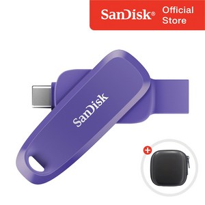 샌디스크 USB 3.2 Gen1 메모리 C타입 OTG SDDDC6 퍼플 + 케이스 패키지