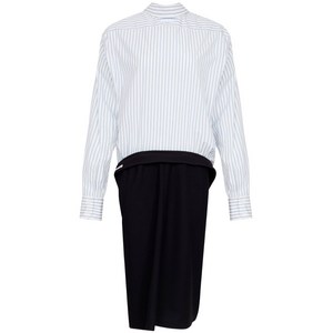 메종 마르지엘라 패널 미디 드레스, 화이트계열+블랙계열, Italy 42(KR 66)