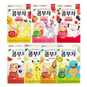 담터 콤부차 7종 애플망고+납작복숭아+세븐베리+자몽+레몬+망고리치+샤인머스캣 70개입, 50g, 10개입