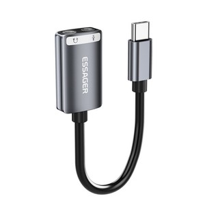 Essager USB C타입 외장형 사운드 카드 단일/듀얼