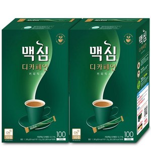 맥심 맥심 디카페인 커피믹스 100T+100T, 11.8g, 2개, 100개입