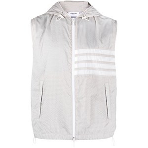 톰 브라운 4 바 스트라이프 립스탑 후드 질레, 그레이계열, Numeric 0(KR 90)