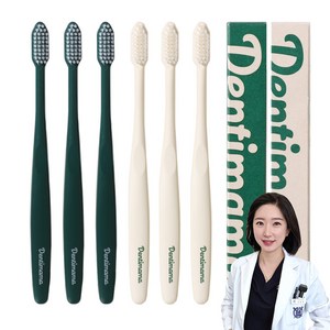 [치과의사가 직접 만든]덴티마마 프레쉬 어스 제로웨이스트 성인 칫솔 6개입, 6개, 1개입