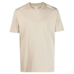 C.P.컴퍼니 로고 자수 티셔츠, 베이지계열, Standard XL
