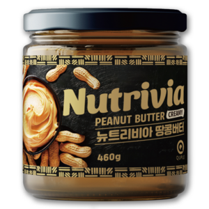 뉴트리비아 설탕 무첨가 100% 리얼 땅콩버터, 460g, 1개