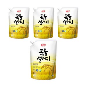 트리오 곡물설거지 우리현미 주방용 세척제, 1.2L, 4개