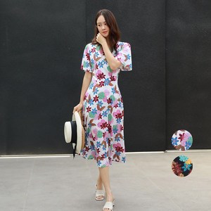 프롬코 여성용 여름 휴양지 랩 롱 원피스 FRC58