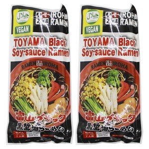 라멘이로하 비건 토야마 블랙 쇼유 라멘 2개입 180g, 2개