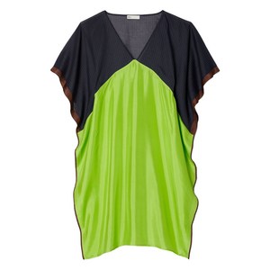 토리 버치 컬러 블록 미디 드레스, 그린계열+블루계열, Mid standard M