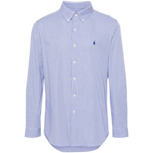 폴로랄프로렌 폴로 포니 자수 포플린 셔츠, 블루계열+화이트계열, Standard L(KR 40.5)