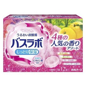 하쿠겐어스 허즈 바스라보 싱그러운 탄산탕 4종 향기 어소트 12개입, 540g, 1개