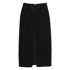 엠포리오아르마니 슬릿 미디 스커트, 블랙계열, Italy 38(KR 44)