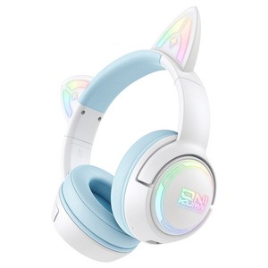 ONIKUMA RGB 무선 고양이귀 게이밍 헤드셋 4모드 연결 노이즈캔슬링 마이크
