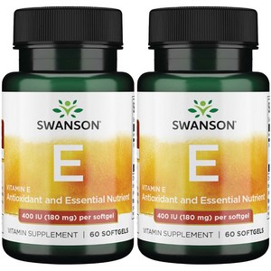 스완슨 비타민 E 400IU 소프트젤, 60정, 2개
