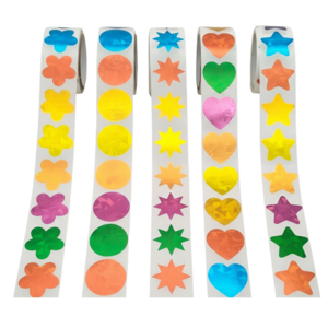 스노벨 1000개입 홀로그램 별 하트 라운드 스티커, 혼합1000매(S4..., 1세트