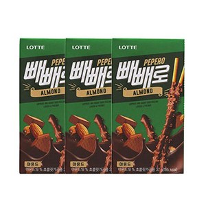 빼빼로 아몬드, 37g, 3개