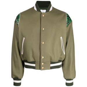 발리 스네이크 스킨 이펙트 디테일 봄버 재킷, 그린계열, M(KR 100)