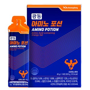 광동 아미노포션 에너지젤 BCAA 아미노산 14포 제로슈가, 630g, 1개