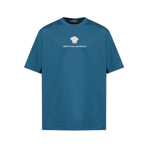 베르사체 메두사 로고 티셔츠, 블루계열, Standard XXXL(KR 120)