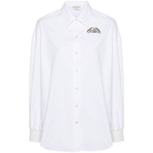 알렉산더맥퀸 크리스털 장식 코튼 셔츠