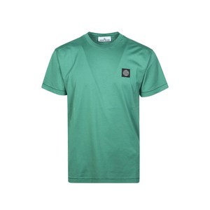 스톤 아일랜드 로고 패치 반소매 티셔츠, 그린계열, Standard M(KR 95)