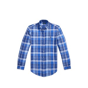 폴로랄프로렌 플레이드 리넨 셔츠, 블루계열, Standard M(KR 38)