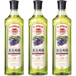 해표 포도씨유, 900ml, 3개