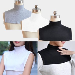 하네르 페이크목폴라 공갈목티 목토시, 매트블랙, 1개