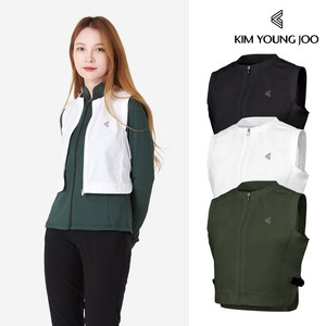 김영주 여성 뉴숏 크롭 베스트 / 여자 골프웨어 바람막이 조끼