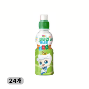 웅진 캐치티니핑 멀티비타민 미네랄 음료 파인애플맛, 200ml, 24개