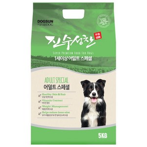 도그썬 진수성찬 어덜트 5kg/애견/강아지/사료, 5kg, 곡류, 1개