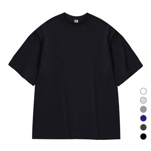 SO# 남녀공용 무지 옆 트임 면 100% 26수 라운드넥 데일리 빅사이즈 오버핏 여름 반팔티(S/M/L/XL/2XL)