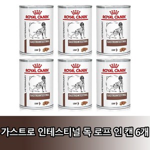 로얄캐닌 인테스티널 캔 400g+6개 처방식 위장관질환 GASTRO INTESTINAL, 6개, 400g, 닭