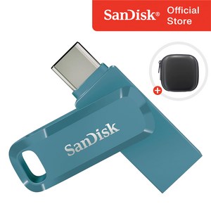 샌디스크 USB 메모리 울트라 듀얼 고 C타입 SDDDC3 나바지오 베이 블루 + 보관 케이스 패키지