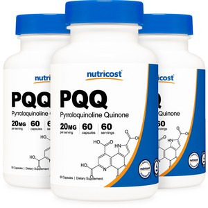 뉴트리코스트 PQQ 20mg 60캡슐, 60정, 3개