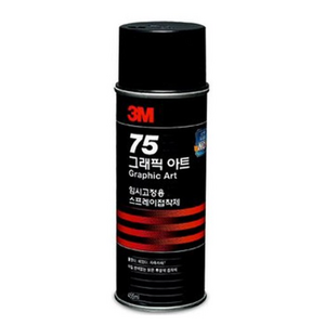 3M 스카치 75 임시고정용 스프레이 접착제 455ml 16온즈, 투명색