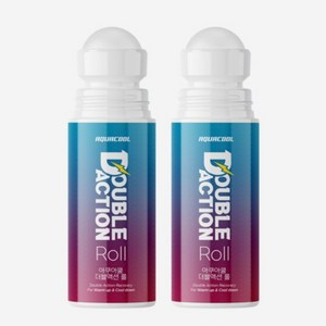 아쿠아쿨 더블액션 롤 쿨 핫 이중케어 리커버리, 100ml, 2개