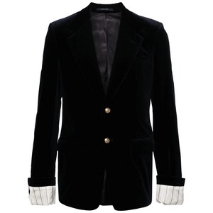 구찌 single-breasted velvet blazer, 블루계열, Italy 48(KR 105)