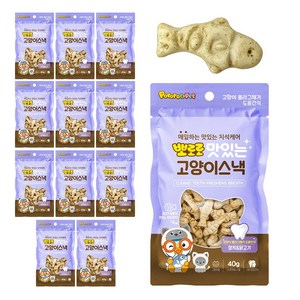 뽀로로 맛있는 고양이 스낵, 혼합맛(참치/닭고기), 40g, 12개