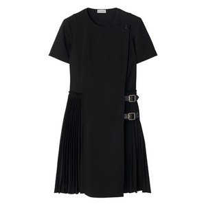 버버리 플리츠 랩 미니 드레스, 블랙계열, UK 6(KR 44-55)