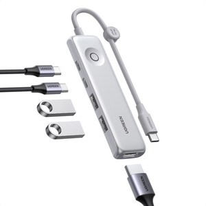 UGREEN 유그린 5포트 USB 3.2 C타입 멀티 허브 삼성 DeX 지원 10Gbps HDMI2.0 4K60Hz PD100W 초경량 제어 버튼 탑재