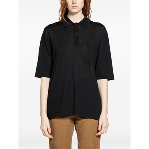 생로랑 체스트 포켓 폴로 탑, 블랙계열, Standard L(KR 77)