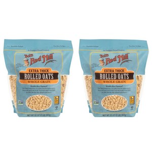 밥스레드밀 엑스트라 씩 롤드 오트 홀 그레인 굿 소스 오브 파이버, 907g, 2개