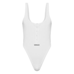 베르사체 버튼 프런트 코튼 바디수트, 화이트계열, Numeric 2(KR 66)