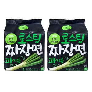 풀무원자연건면 로스팅 짜장 파기름 라면 105g, 8개