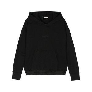 생로랑 로고 자수 코튼 후디